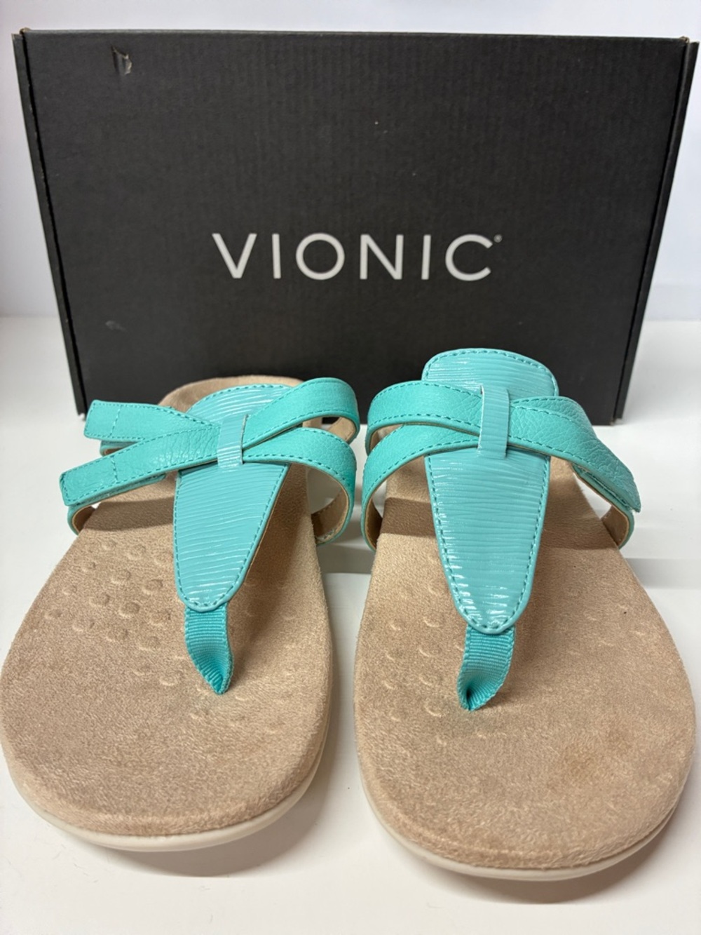 Vionic Turquoise Toe-Post Sandals